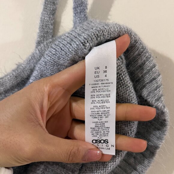 asos grey cropped cami - Picture 4 of 4